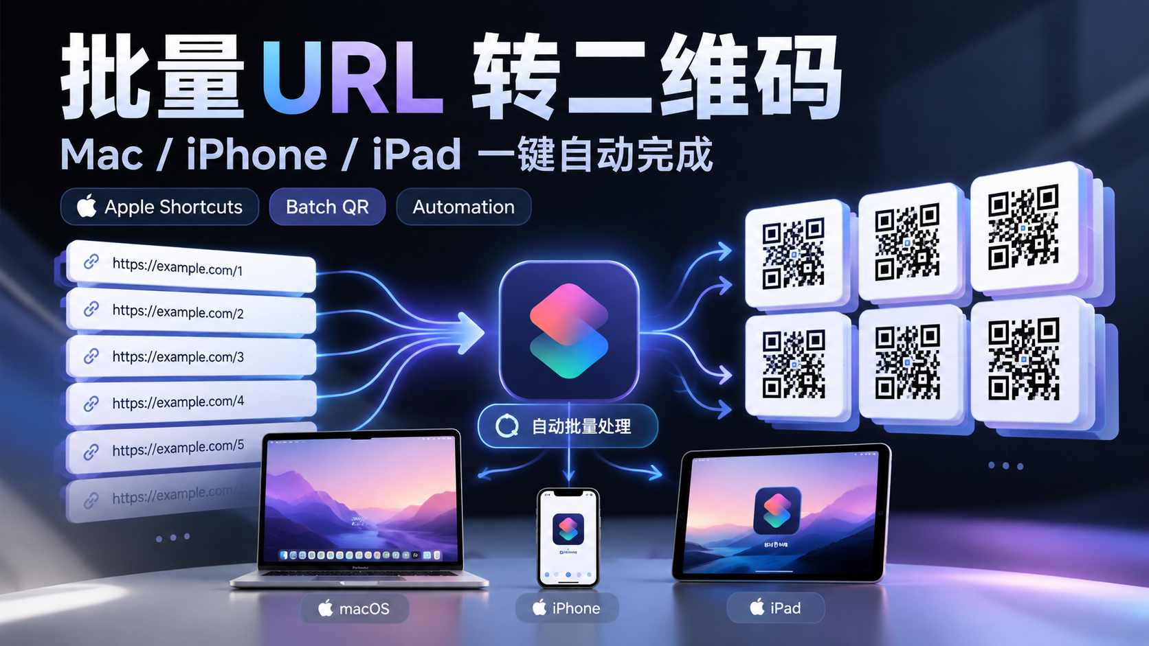 批量 URL 转二维码,这个快捷指令省掉重复操作